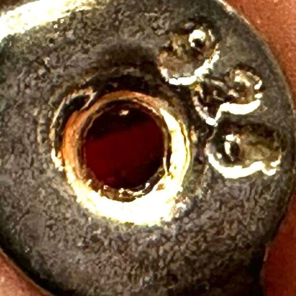 Silver tone leaf red crystal drop earrings - Picture 8 of 11